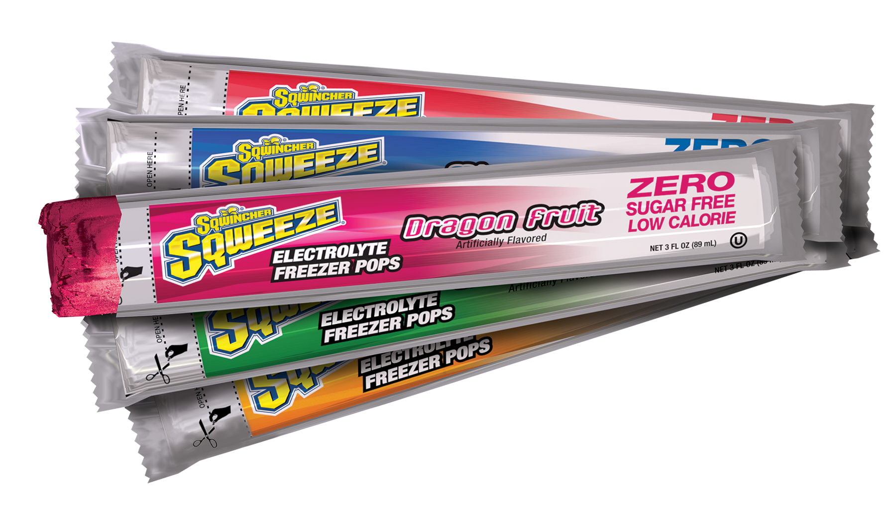 Sqwincher 159200231 Sugar-Free Assorted Flavors Sqweeze Pops