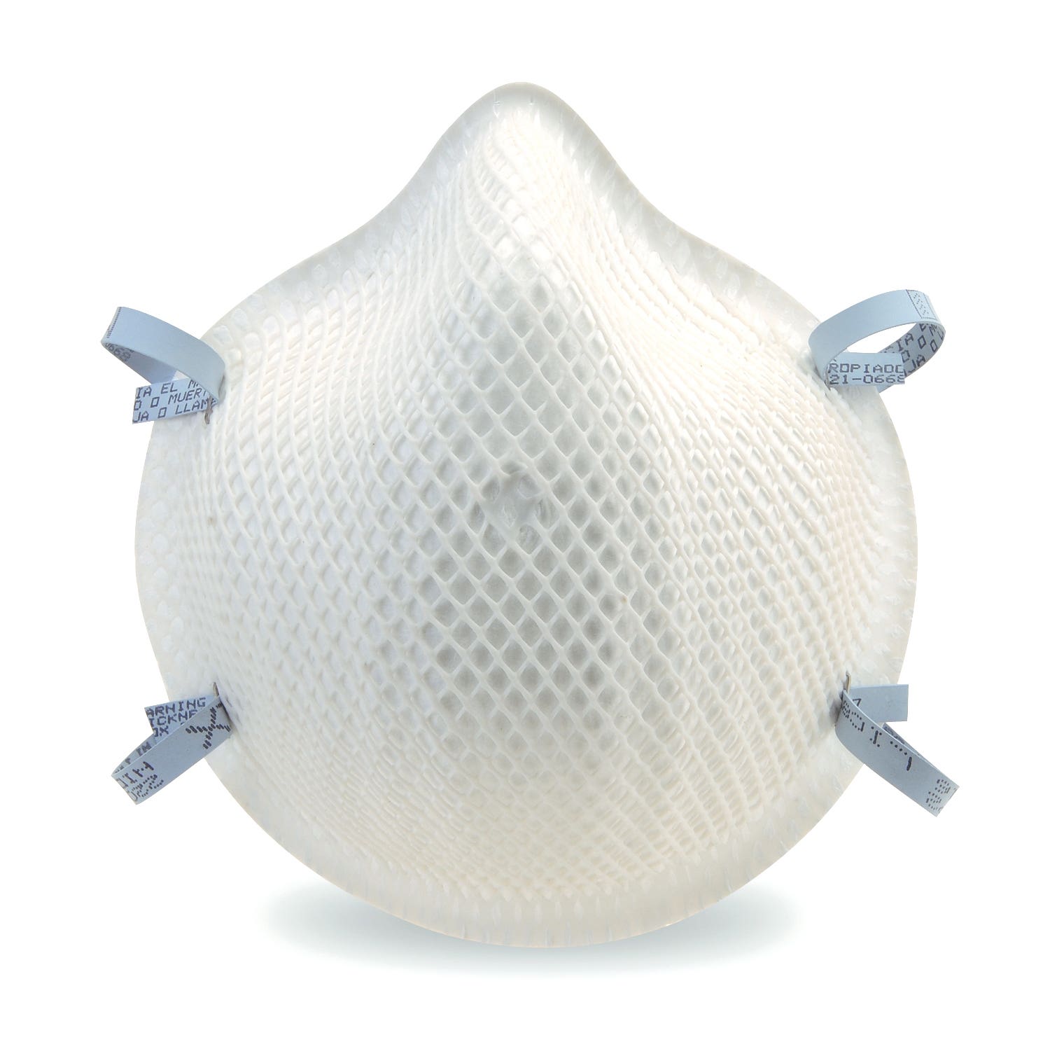 Disposable Respirator, N95, Non-Adj. Dual Strap, Molded Nose Bridge, Dura-Mesh Shell, Univ., PK 20