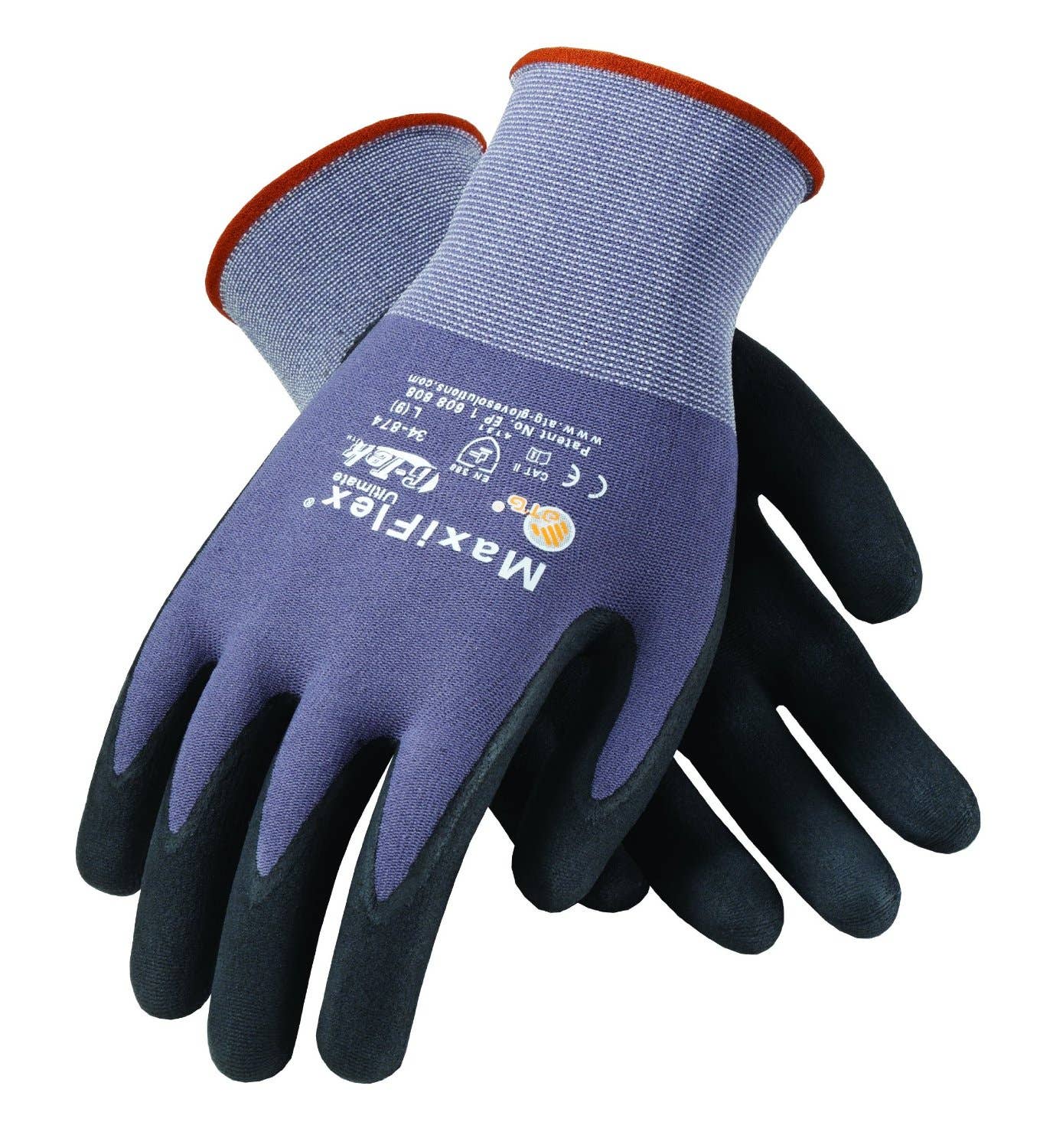 Protective Industrial Products MaxiFlex Ultimate 15G Nylon Shell Black Nitrile MicroFoam Grip Gloves XXXL 12 Pairs - 34-874/XXXL