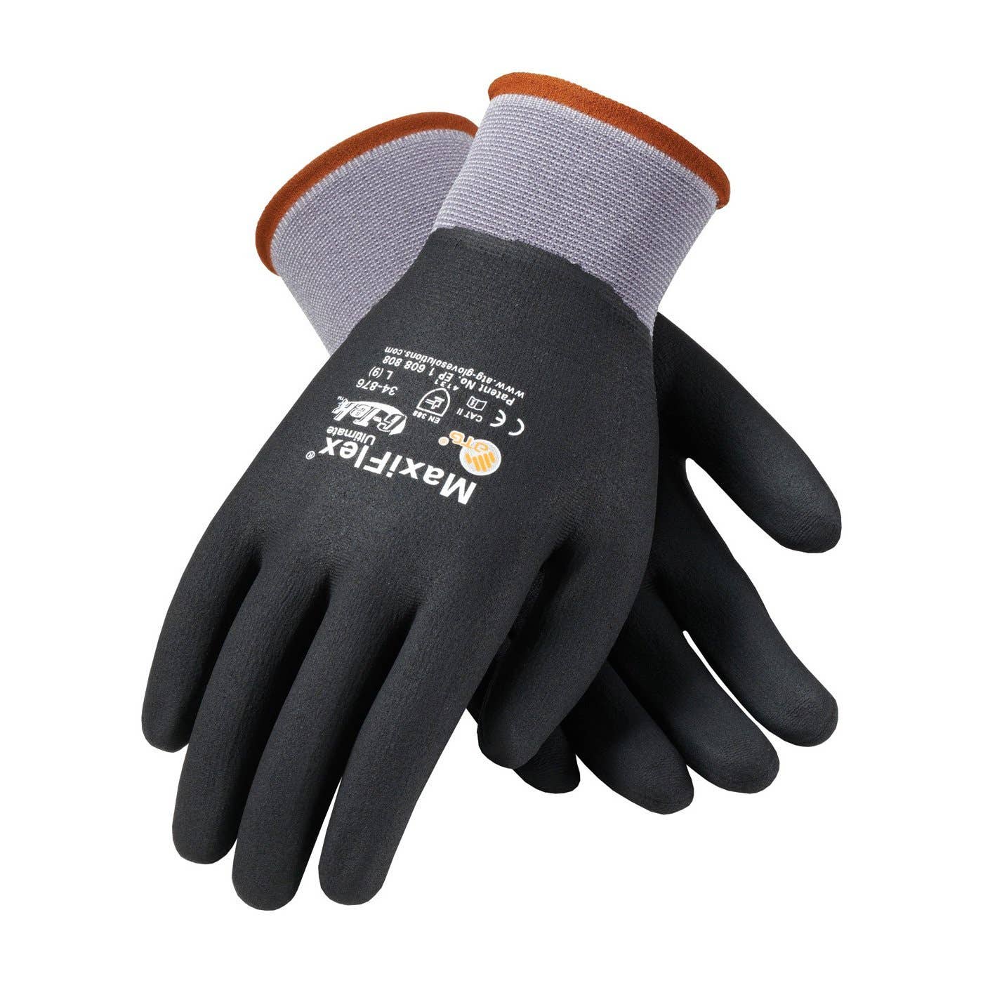 PIP Maxiflex Ultimate 34876 Nylon/Lyrca Glove w/ Nitrile Coated Micro-foam Grip