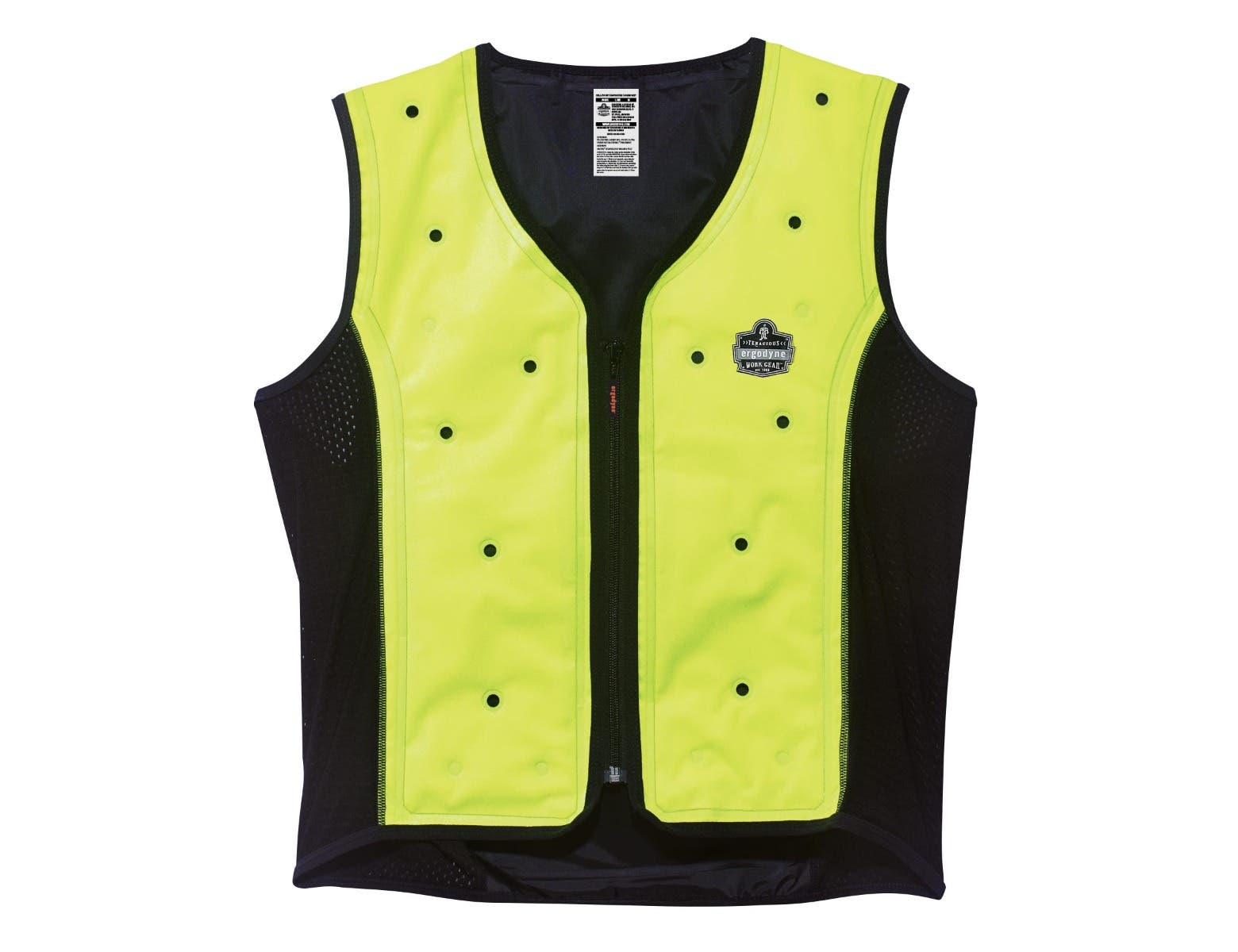 Ergodyne | Chill-Its® Evaporative Cooling Vest, 3X-Large, Lime, Nylon, Zipper Closure | Part #12677