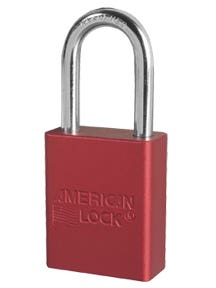American Lock Anodized Aluminum 1 1/2" Shackle Safety Padlock