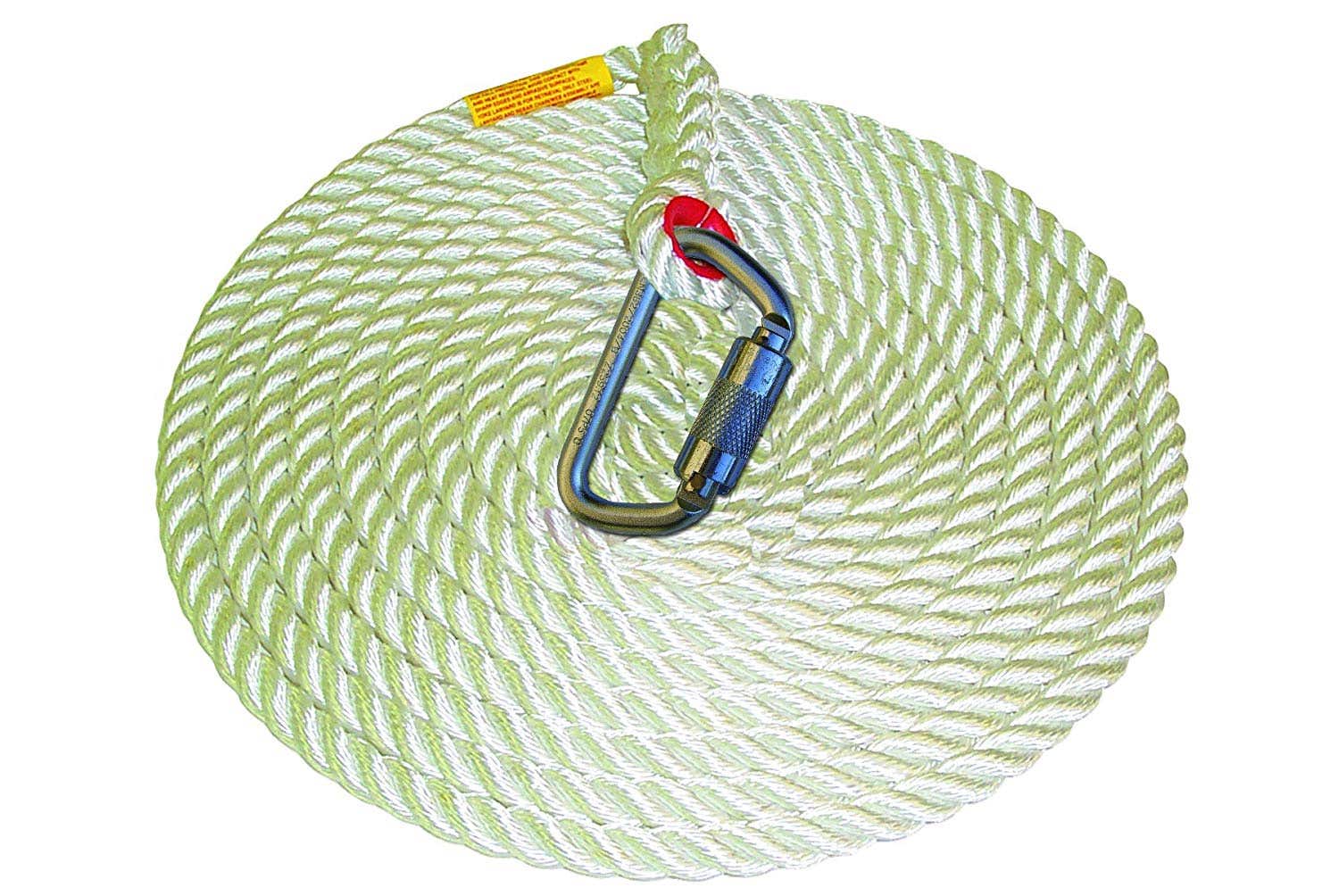3M Protecta Ac215A1 50& Nylon Vertical Drop Line Rope With Carabiner
