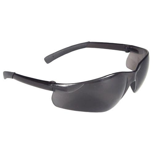 Rad-Atac, Safety Glasses, Anti-Scratch, Smoke Lens, Smoke Frame, Frameless, 1 PR