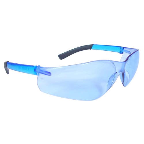 Rad-Atac, Safety Glasses, Anti-Scratch, Light Blue Lens, Light Blue Frame, Frameless, 1 PR