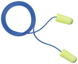 3M | EARSoft™ Yellow Neons Earplugs: 33.00 dB, Foam, Bullet, Roll Down, Corded - Yellow, 200 Pairs per Pack, Reusable | Part #311-1251
