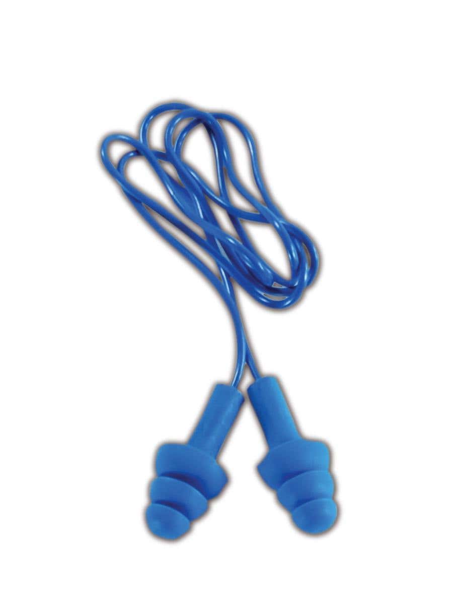 3M | E-A-R UltraFit Earplugs: 25.00 dB, Foam, Flanged, Push-In, Corded, Metal-Detectable - Blue, 100 Pairs per Pack, Reusable | Part #340-4007