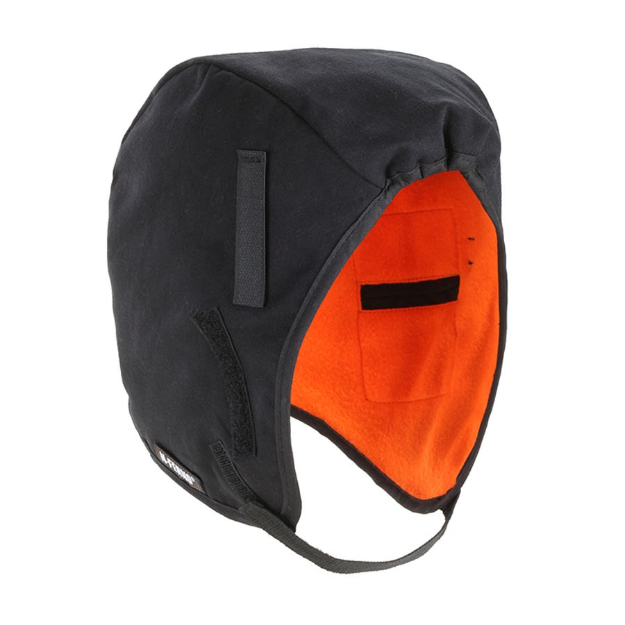 Ergodyne | N-Ferno Universal Size, Black, Underneath Hard Hat Winter Liner - Regular Length, 2 Layer | 12-Pack | Part #16850