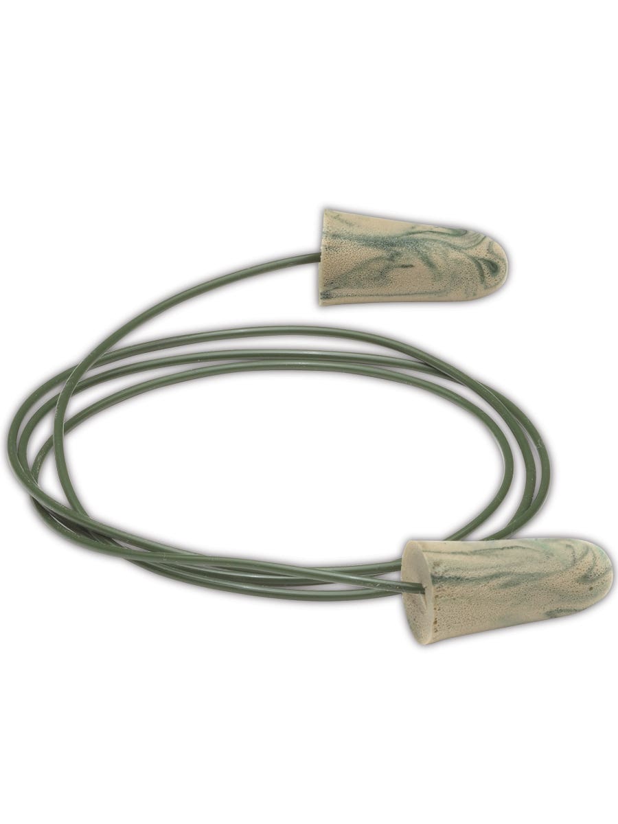 Camo Plugs(R) Disposable Foam Ear Plugs, Bullet Shape, 33 dB, Camouflage, 100 PK