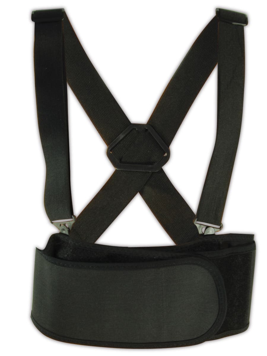 OccuNomix | OK-1 Back Support: Belt w/ Detachable Shoulder Straps, X-Large, 42 to 52" Waist, 9" Belt Width - Hook & Loop Closure, Elastic Nylon