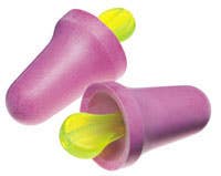 No-Touch Disposable Uncorded Ear Plugs, Bell Shape, NRR 29 dB, M, Purple, 100PK