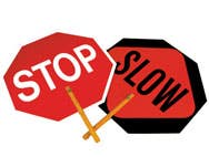 Aluminum Reflective Safe-T-Paddle Stop/Slow Sign, PS4