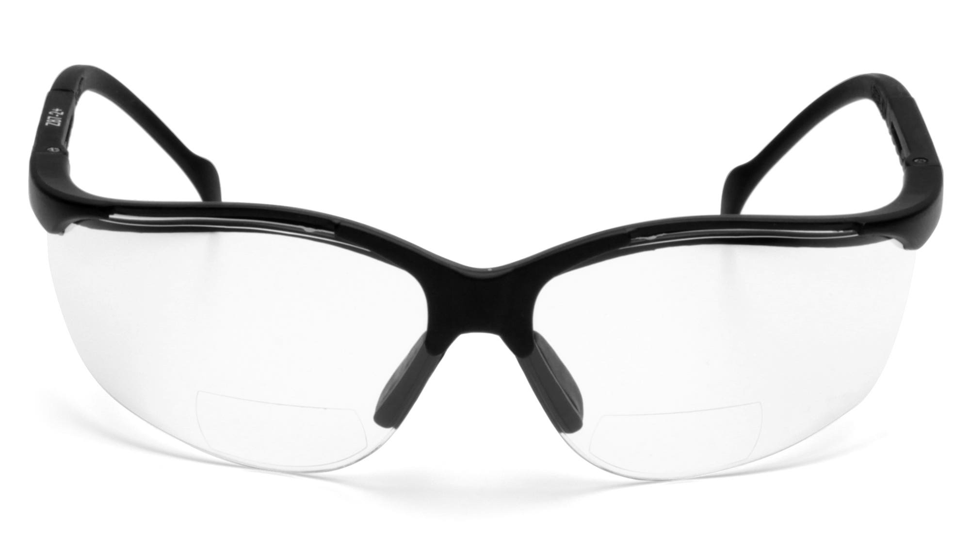 Venture II(R), Reader Safety Glasses, Anti-Scratch, Clear Lens, Half-Frame, Wraparound