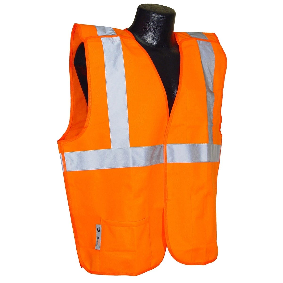 RADIANS High Visibility Vest: Size Large - Orange, Hook & Loop Closure, 1 Pocket | Part #SV4OML