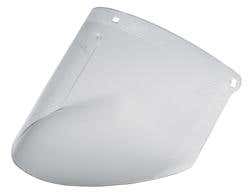 3M | Tuffmaster® Face Shield Windows & Screens: Replacement Window, Clear, 9" High, 0.8" Thick - Aearo AOSafety 82500 & 82501 Headgear, ANSI Z87.1 &