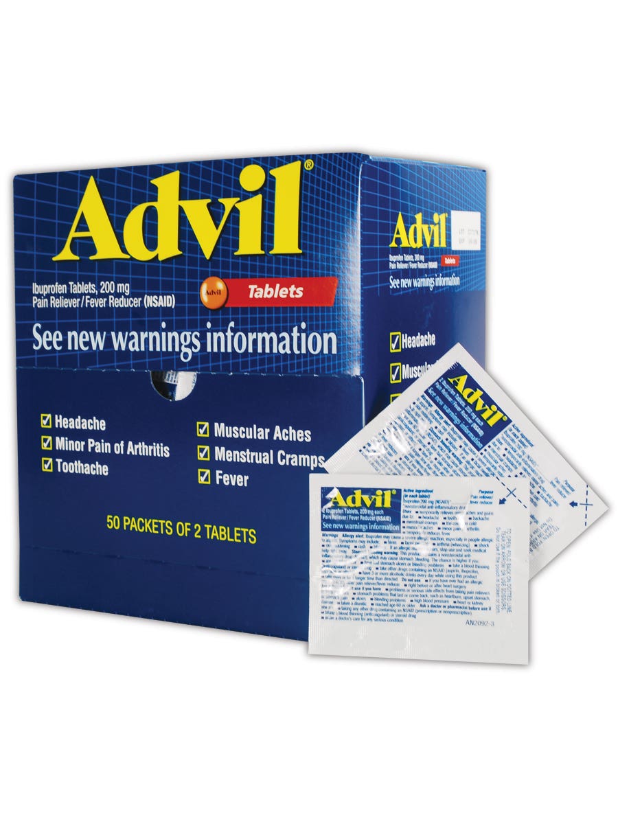 Advil 200 mg Ibuprofen Pain Relief Tablets
