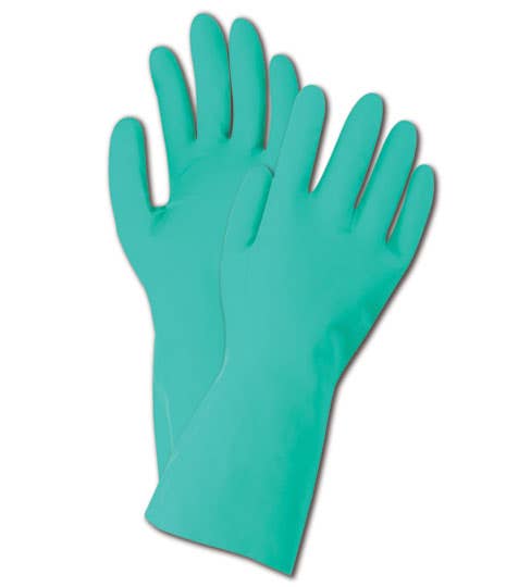 Magid Comfort Flex WU5 Unlined Green Nitrile Gloves, 13-Inch, 12 Mil