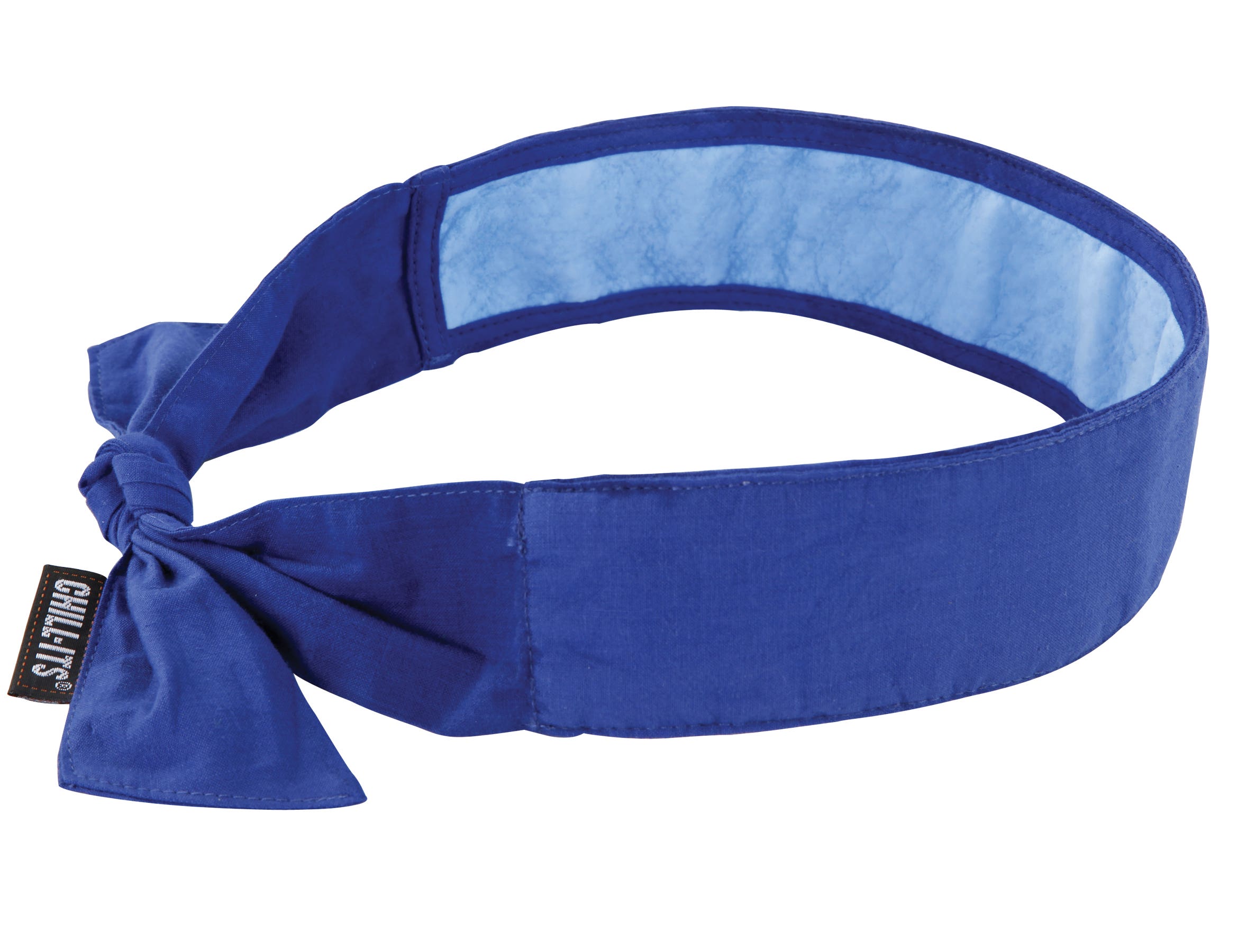 Ergodyne | Chill-Its® Cooling Bandana: Size Universal, Blue - Solid, Cotton & PVA | Part #12567