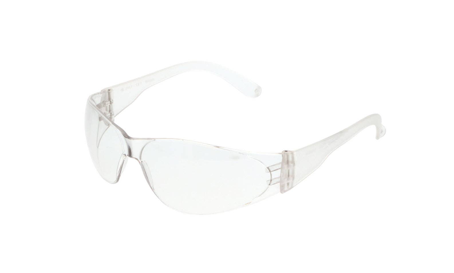Checklite CL1 Frameless Safety Glasses, Polycarbonate Clear Lens, Duramass, Clear, 12PK