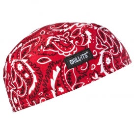 Ergodyne Chill-Its 6630 Skull Cap – Lightweight Moisture-Wicking, Terry Sweatband, Black, One Size (Machine Washable)