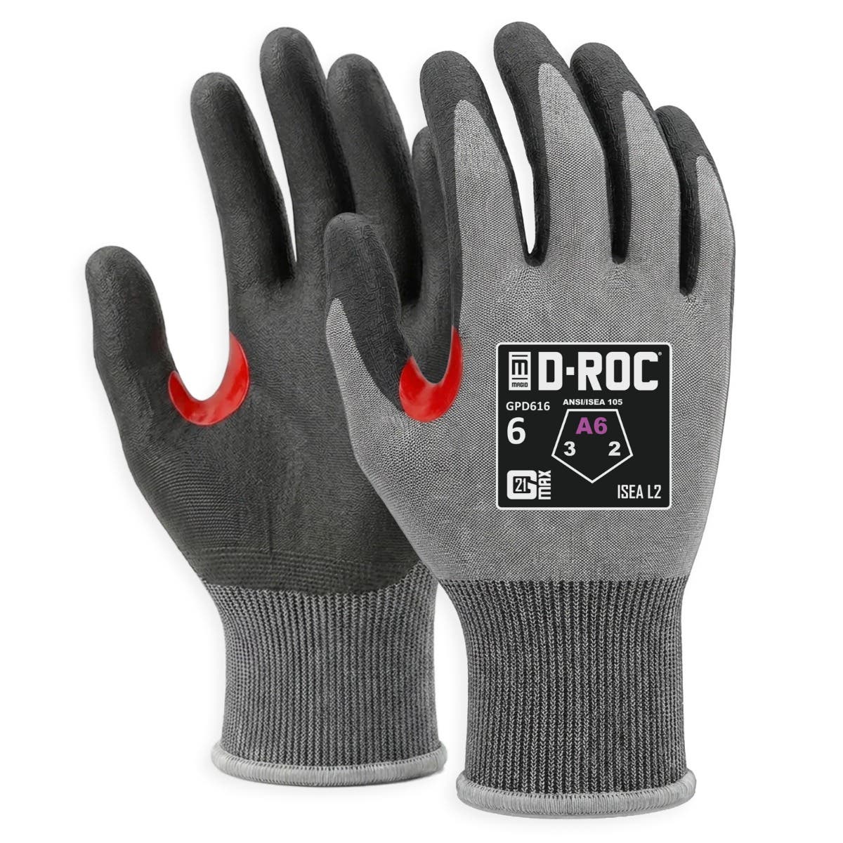 Magid® 21G MAX 21-Gauge Touchscreen Compatible Foam Nitrile Work Gloves — ANSI Cut Level A6