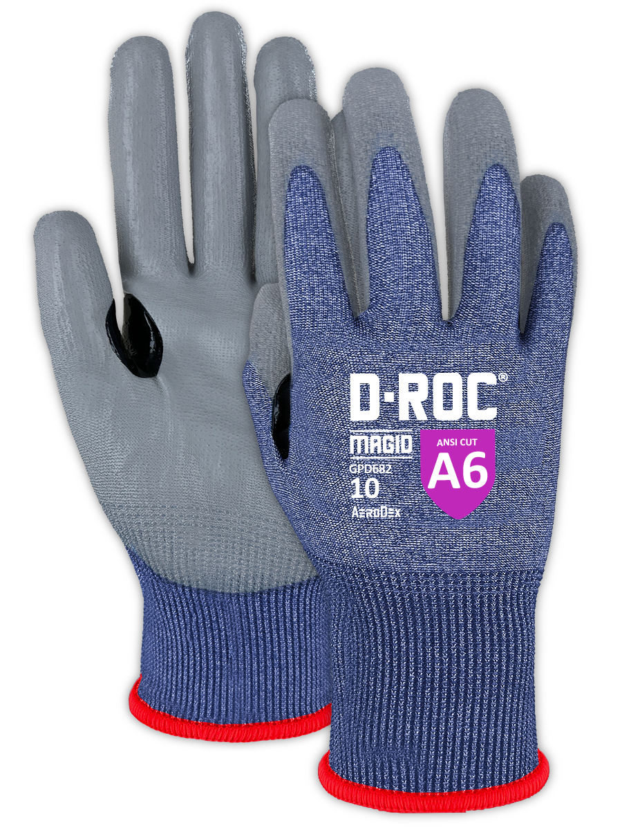 Magid&reg; D-ROC&reg; AeroDex&reg; GPD682 18-Gauge Polyurethane Coated Work Gloves - ANSI Cut Level A6