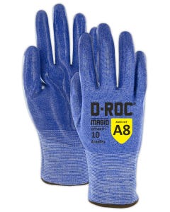 Magid® D-ROC® AeroDex® GPD887H 13-Gauge RepTek Grip® Silicone Palm Coated Work Glove with Acrylic Liner - ANSI Cut Level A8