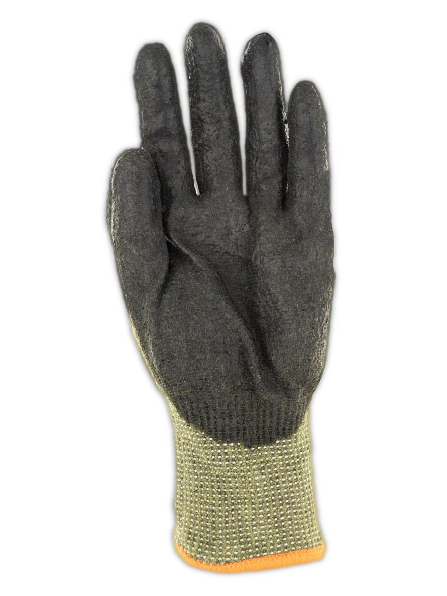 Forcefield Cut Resistant Glove, Aramid Fibre Palm Coated With Blue Crinkle Latex