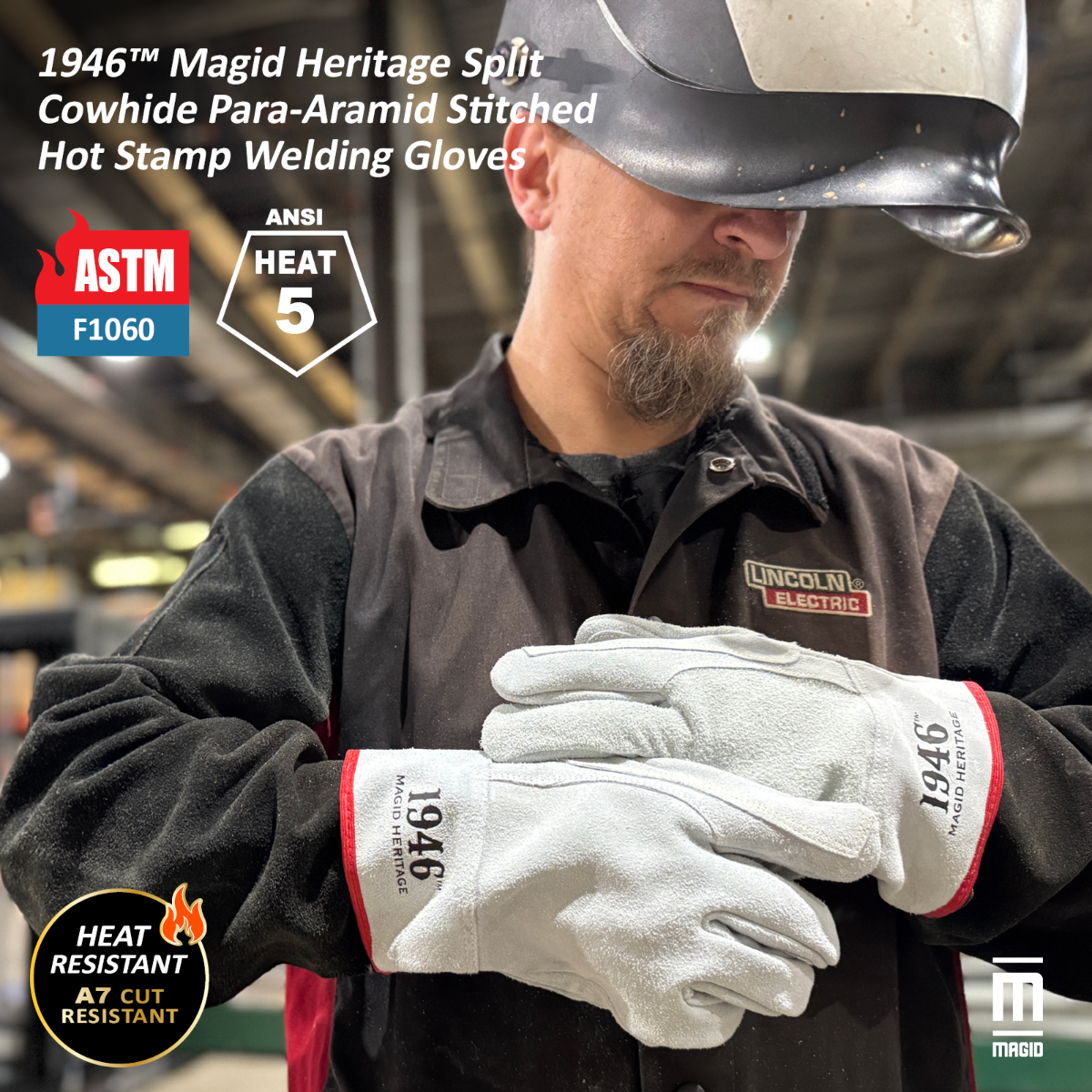 1946 Magid Heritage Heat Resistant Leather Gloves — T1756