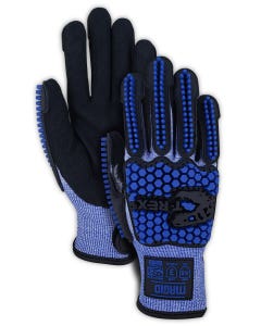 Magid® T-REX® Flex Series® TRX883 Extremely Lightweight AeroDex® Technology VersaTek Grip® Palm Coated Impact 3 Glove - ANSI Cut Level A8